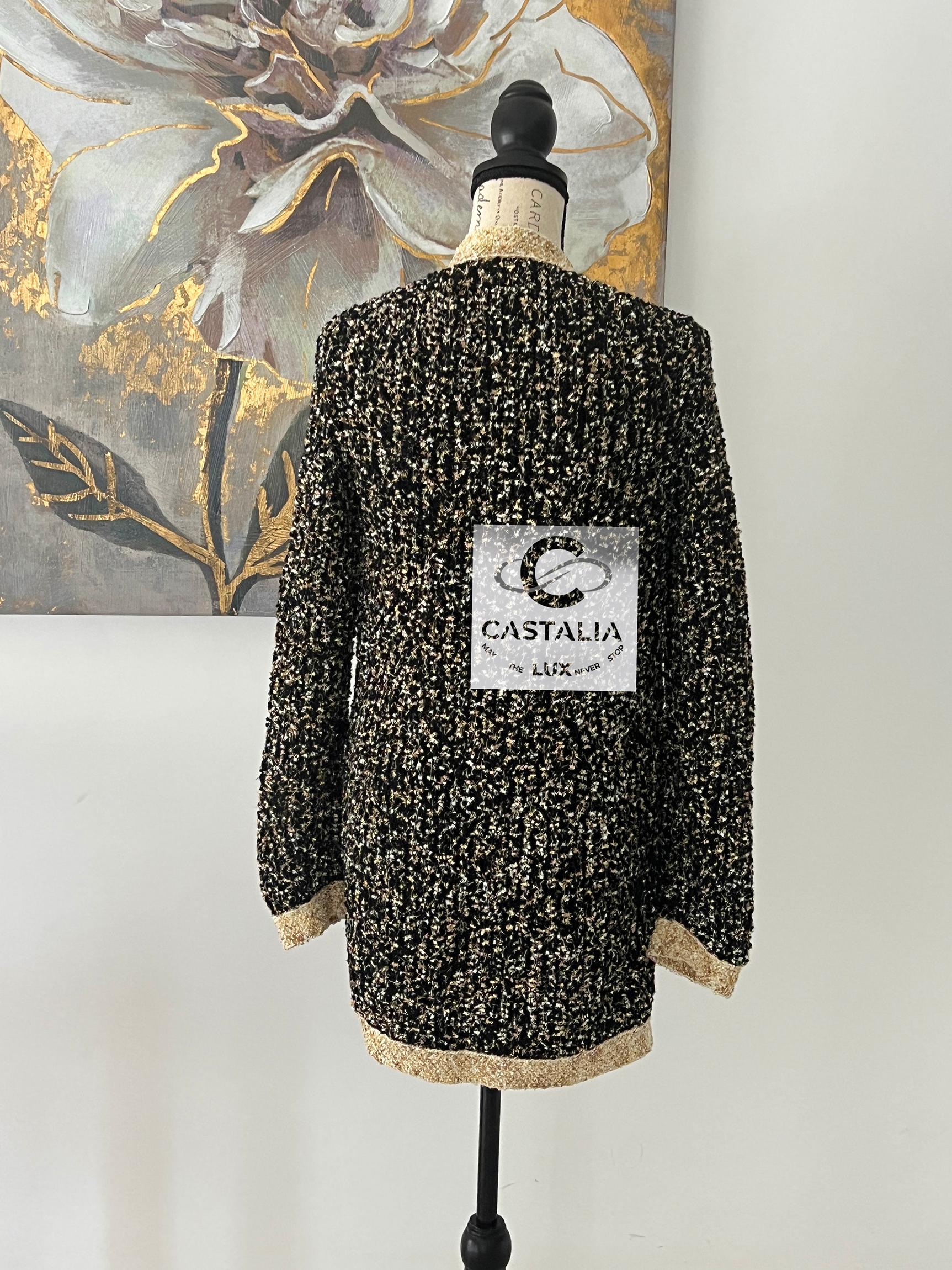 Chanel New Egypt Collection Lesage Tweed Cardi Jacket 44 FR 8