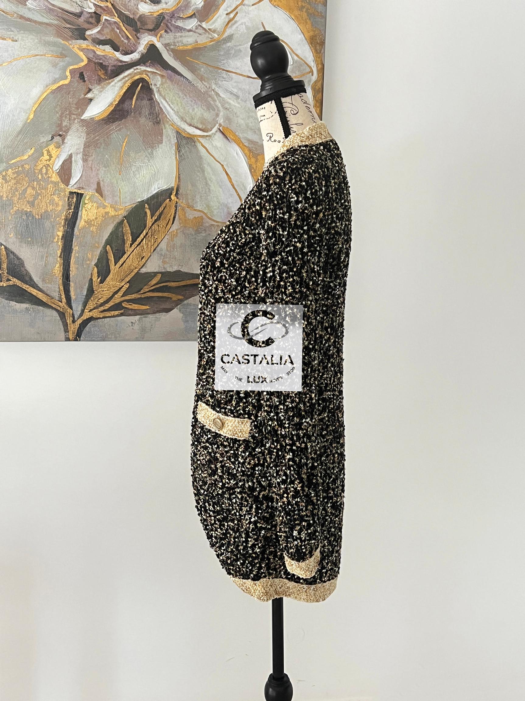 Chanel New Egypt Collection Lesage Tweed Cardi Jacket 44 FR 10