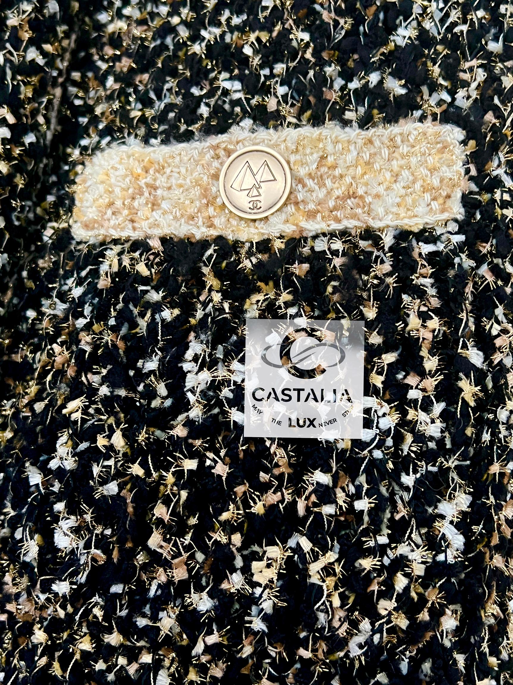Chanel New Egypt Collection Lesage Tweed Cardi Jacket 44 FR 1