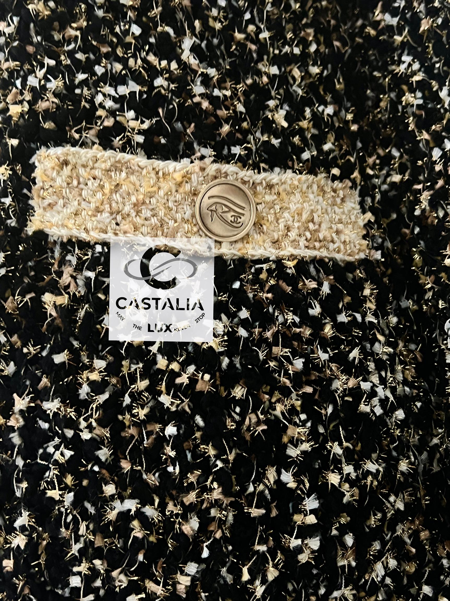 Chanel New Egypt Collection Lesage Tweed Cardi Jacket 44 FR 4
