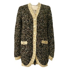 Chanel New Egypt Collection Lesage Tweed Cardi Jacket 44 FR