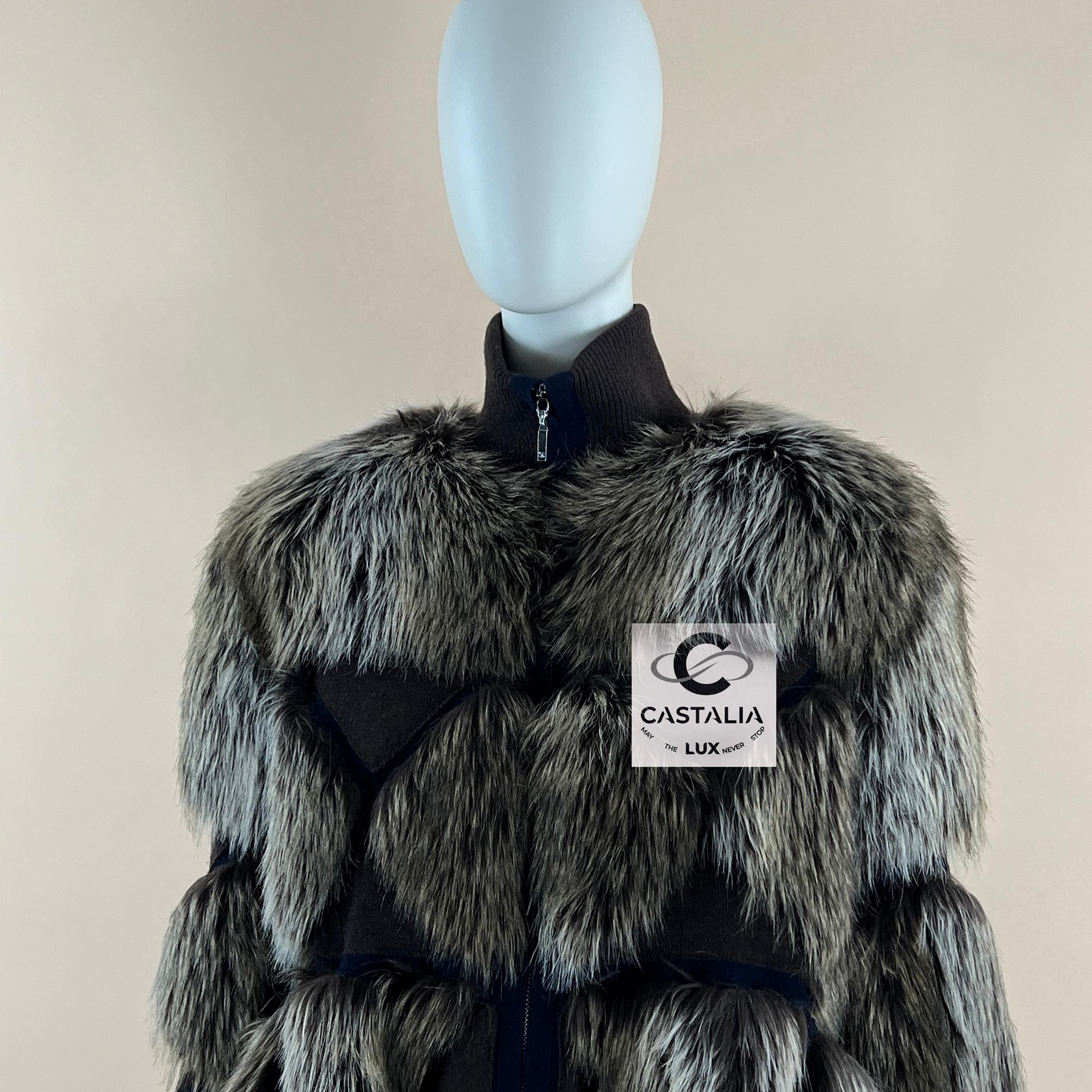 Women's or Men's Chanel New Fluffly Cashmere and Fantasy Fur Jacket