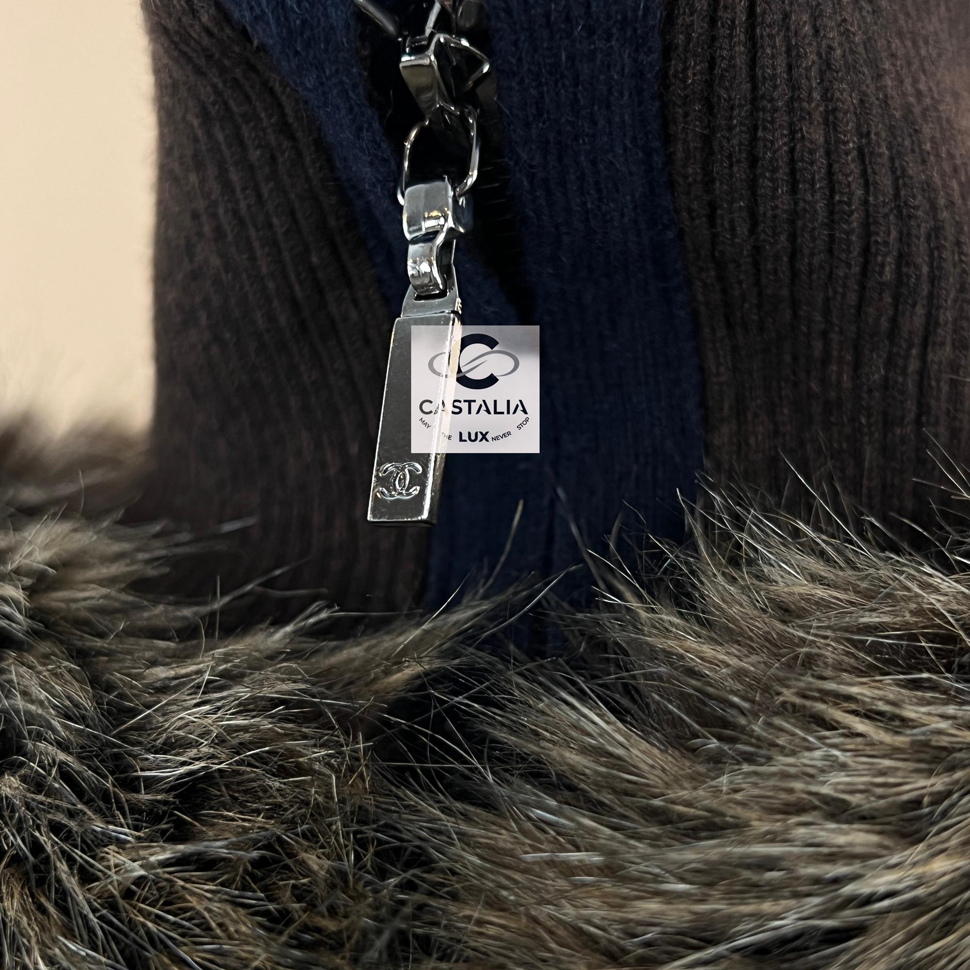 Chanel New Fluffly Cashmere and Fantasy Fur Jacket 1