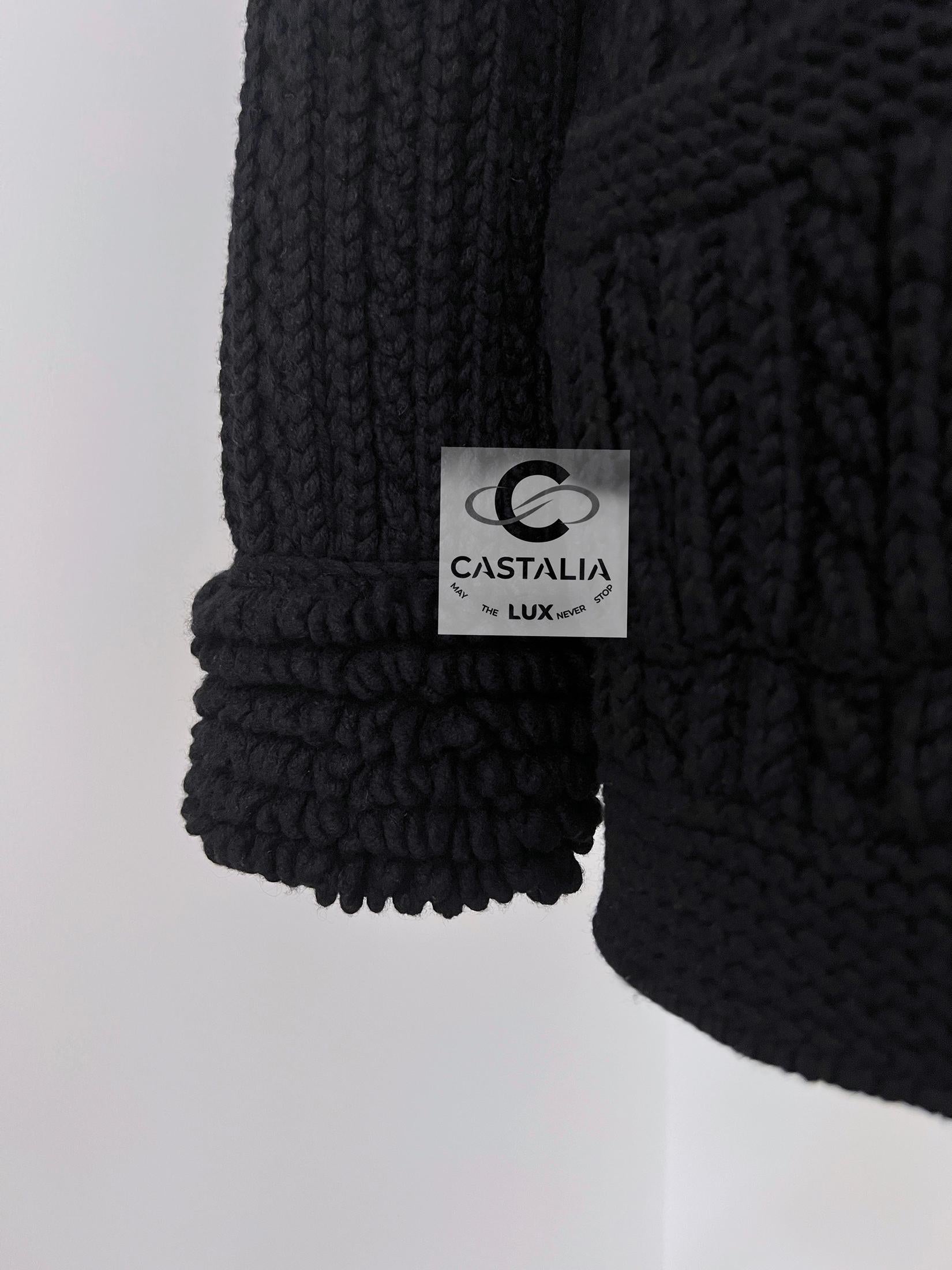 Chanel New Fluffy Black Cashmere Coat 2