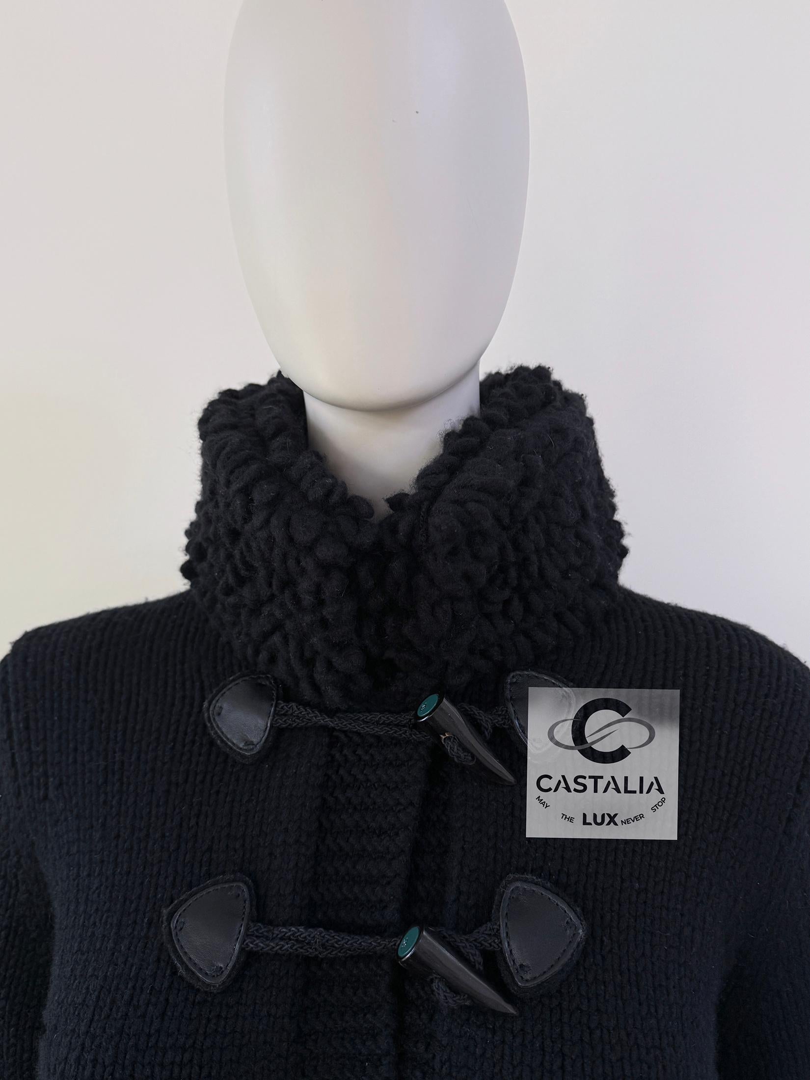 Chanel New Fluffy Cashmere Black Jacket 40 FR For Sale 1
