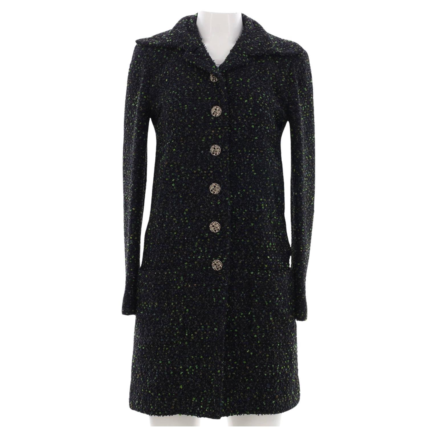 Chanel New Autumn Forest Runway Lesage Tweed Coat For Sale