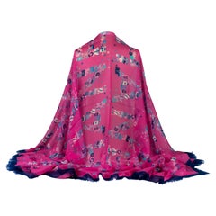 Scialle in cashmere Chanel New Fuchsia Blue