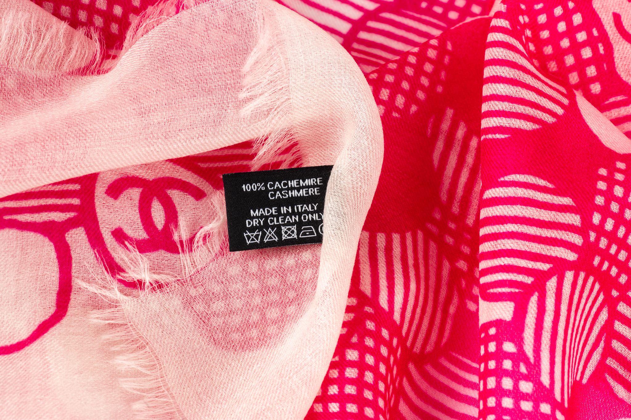 Women's Chanel New Fuchsia Camellia Shawl