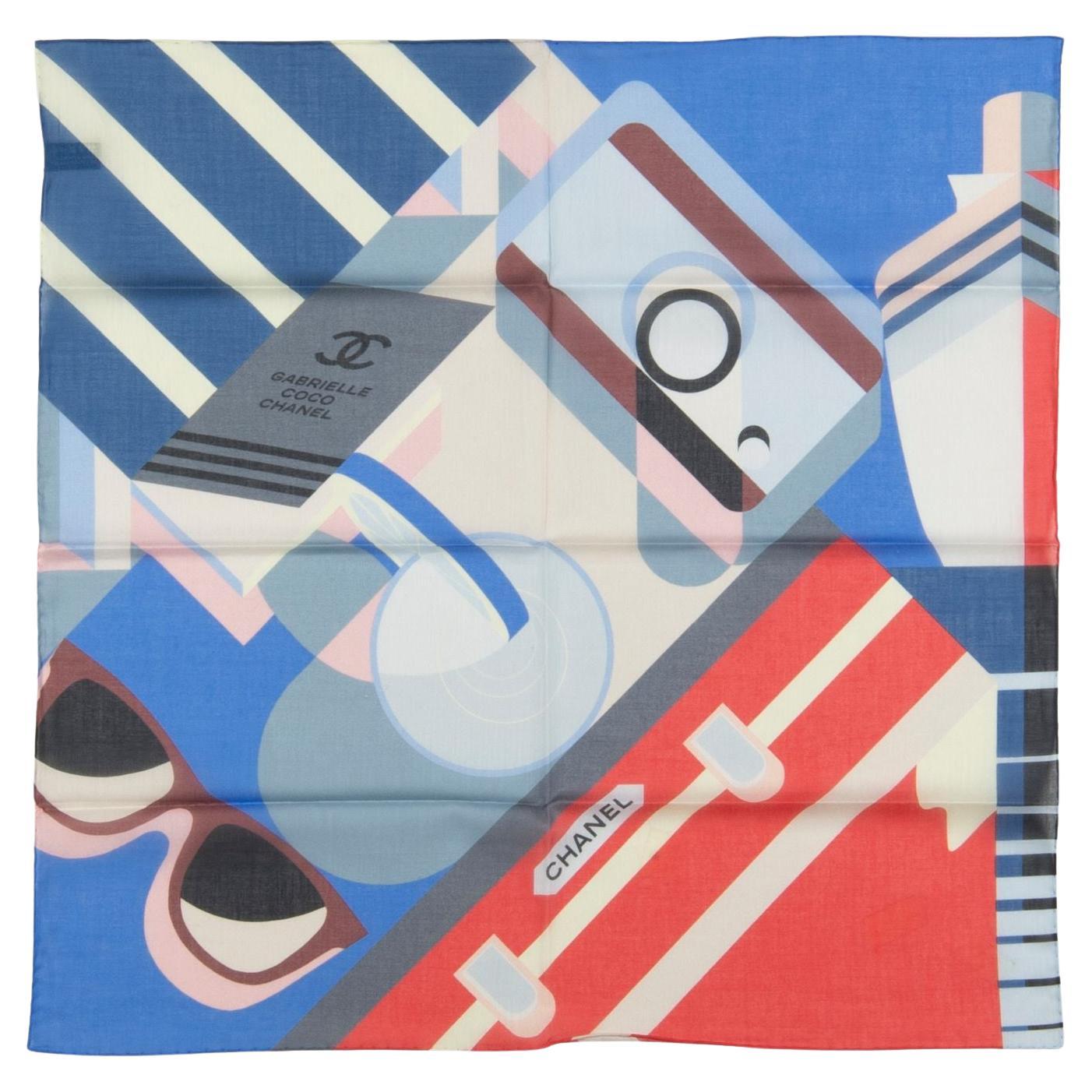 Chanel New Geometric Cotton Small Scarf