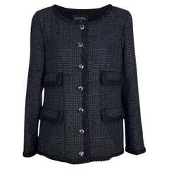 Chanel New Globalization Black Tweed Jacket 40 FR