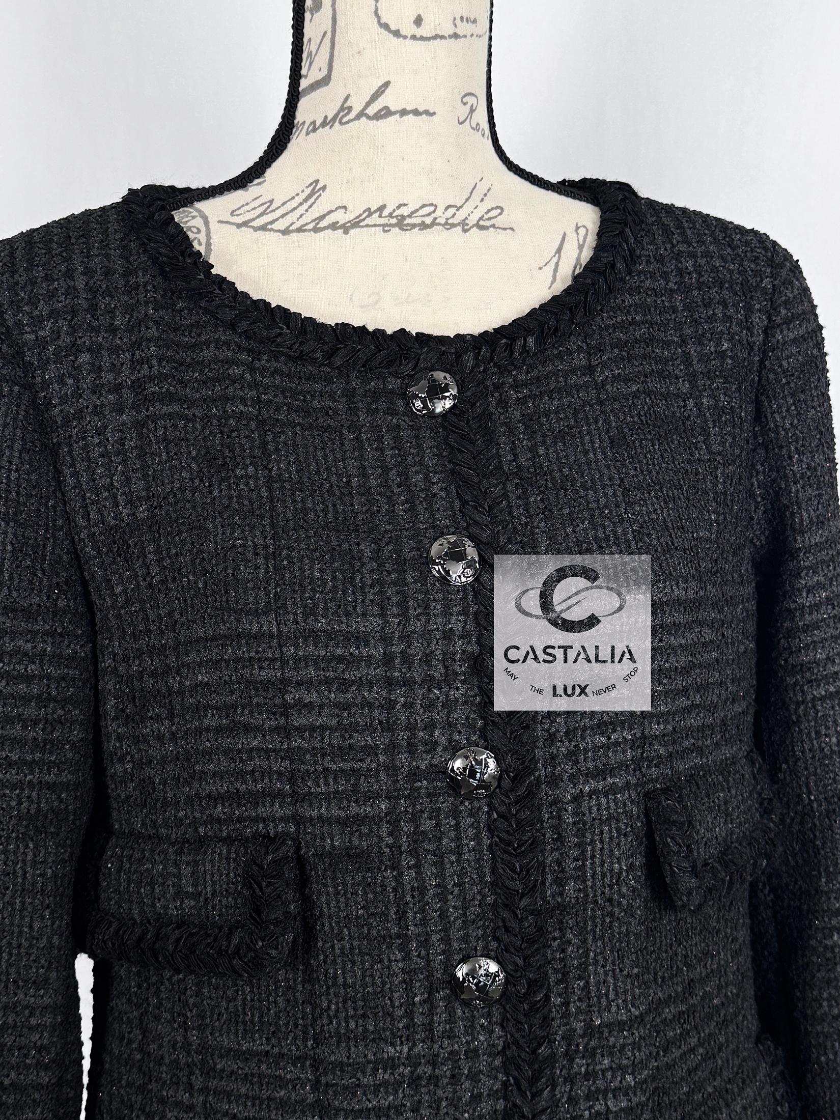 Chanel New Globalization Black Tweed Jacket 6
