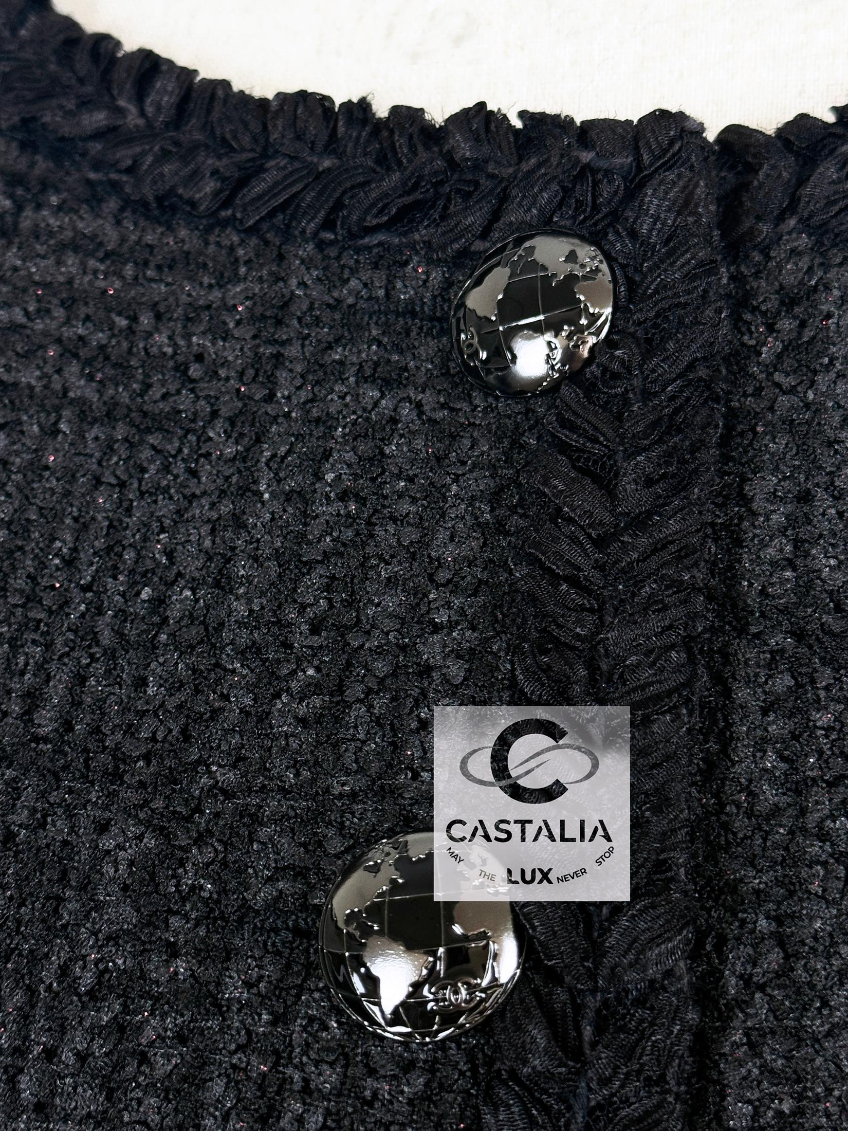 Chanel New Globalization Black Tweed Jacket 7