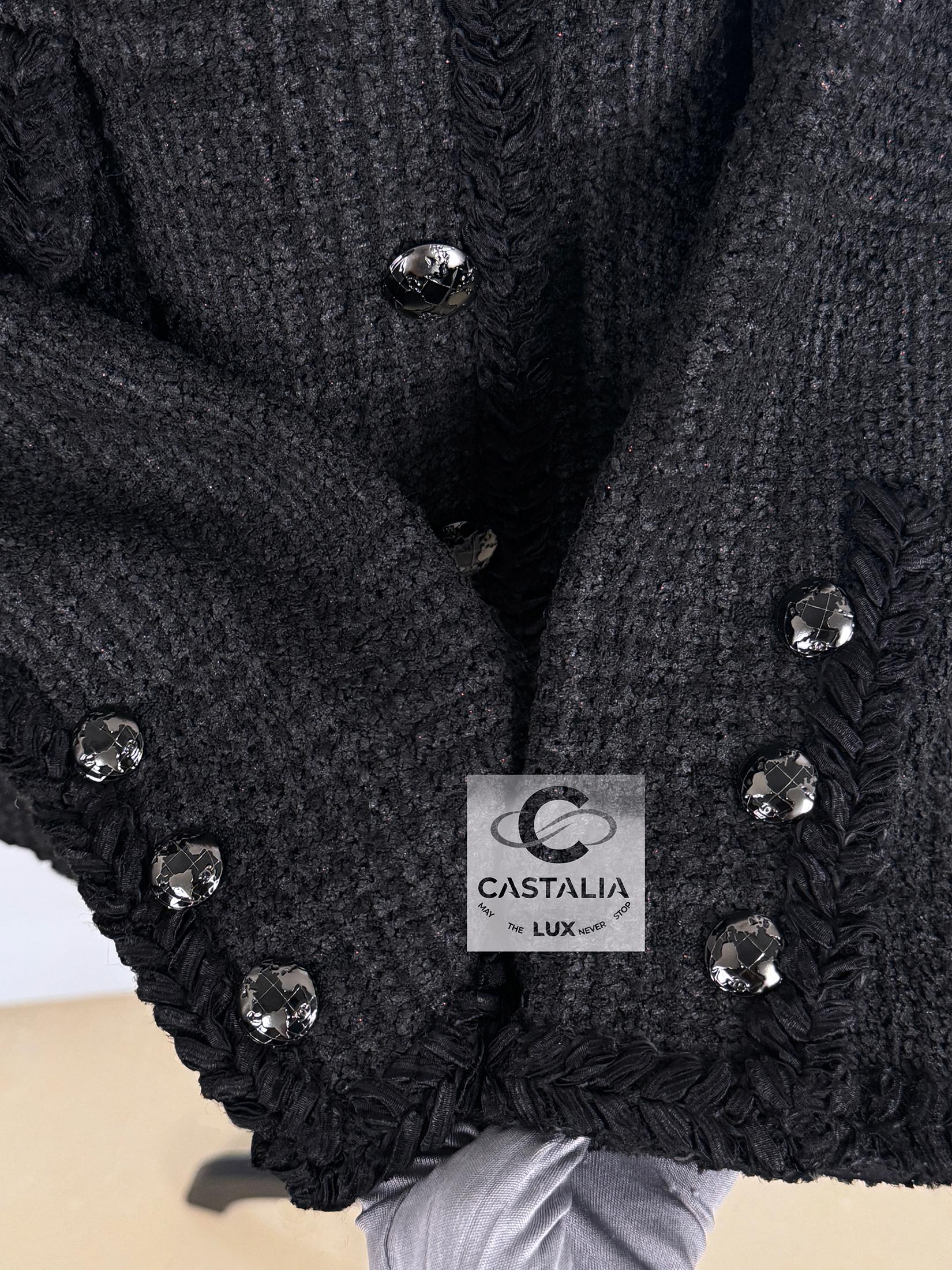 Chanel New Globalization Black Tweed Jacket 8