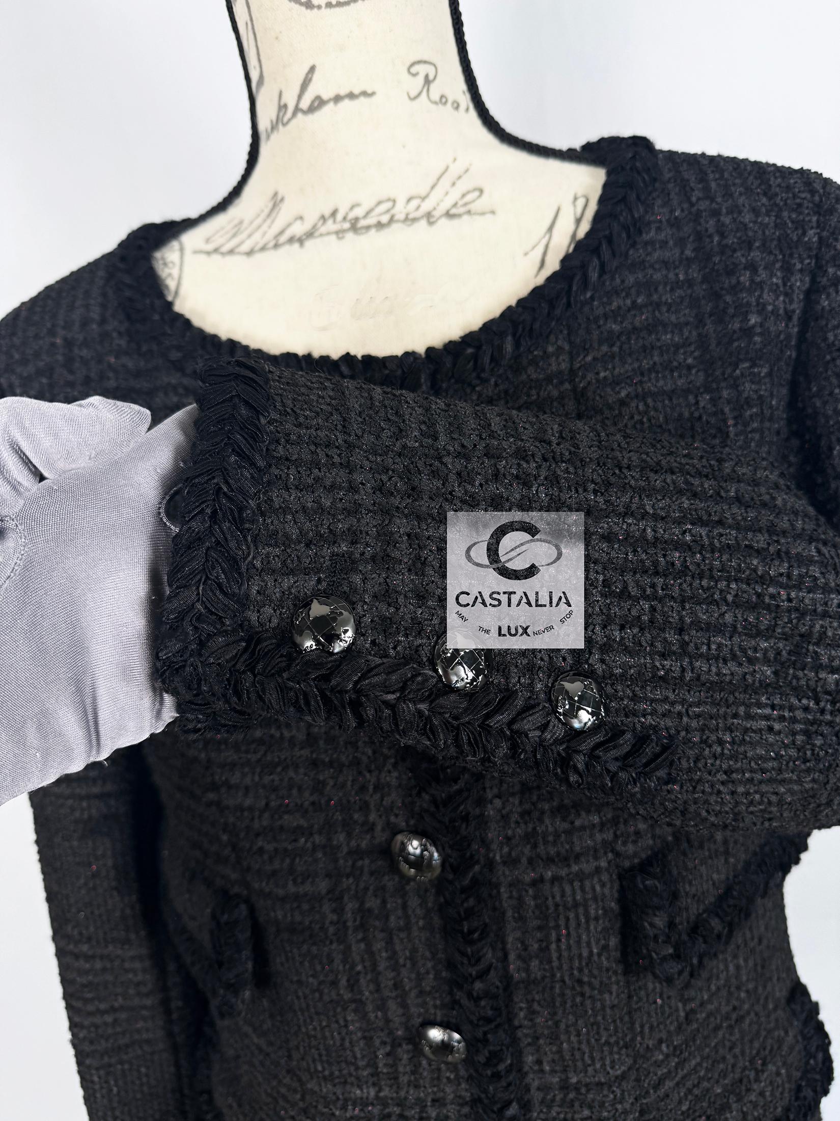 Chanel New Globalization Black Tweed Jacket 12
