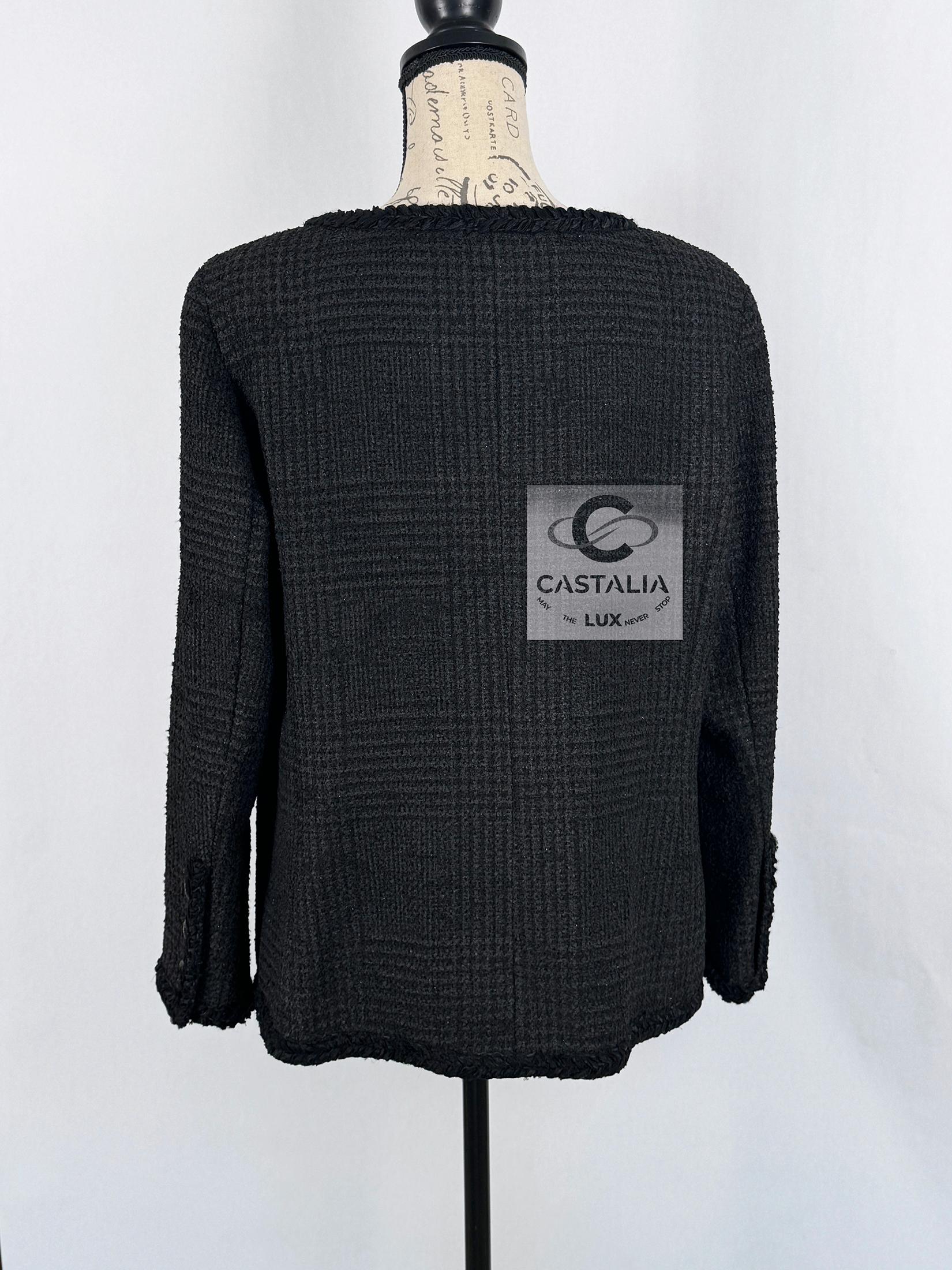 Chanel New Globalization Black Tweed Jacket 13
