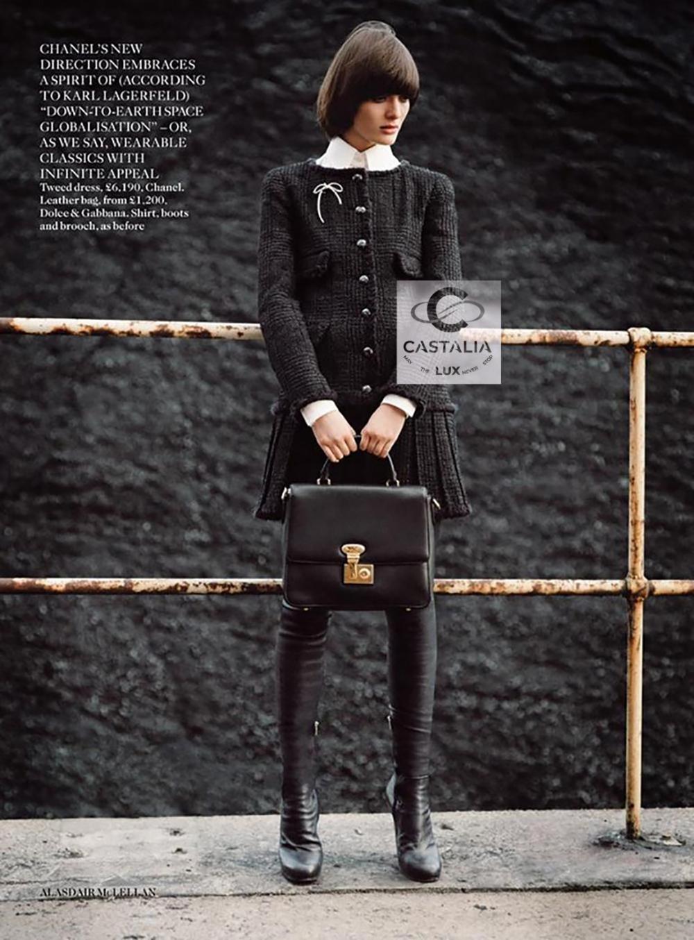 Women's or Men's Chanel New Globalization Black Tweed Jacket