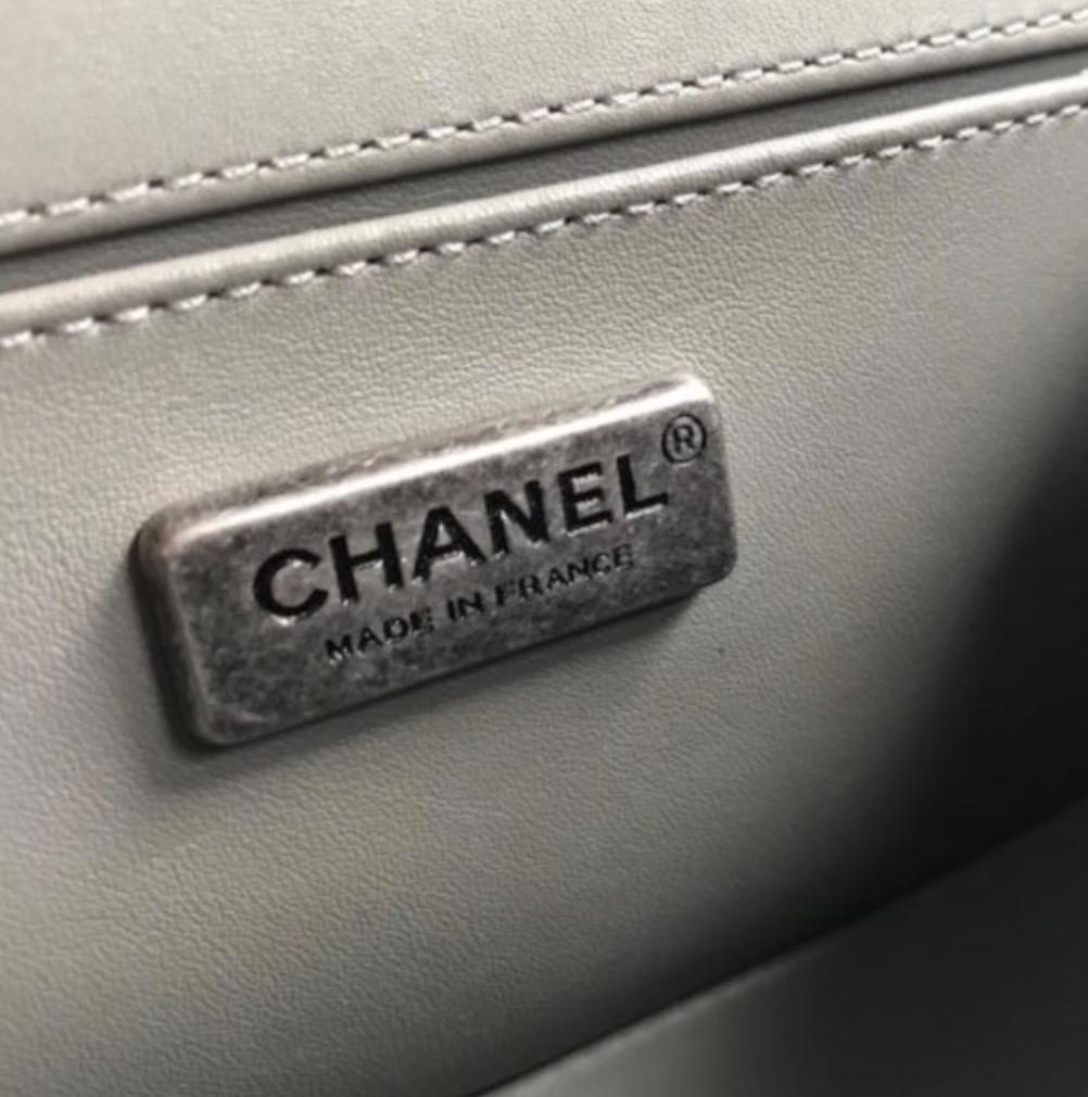 Chanel NEW Gray Lizard Skin Leather Exotic Small Evening Shoulder Flap Bag 1