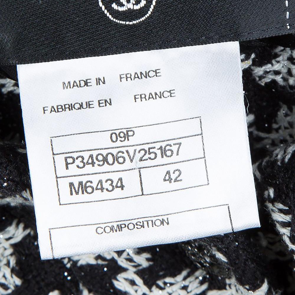 Chanel New Houndstooth Silk Tweed Jacket 42 FR 7