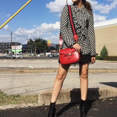 Chanel New Houndstooth Silk Tweed Jacket 42 FR