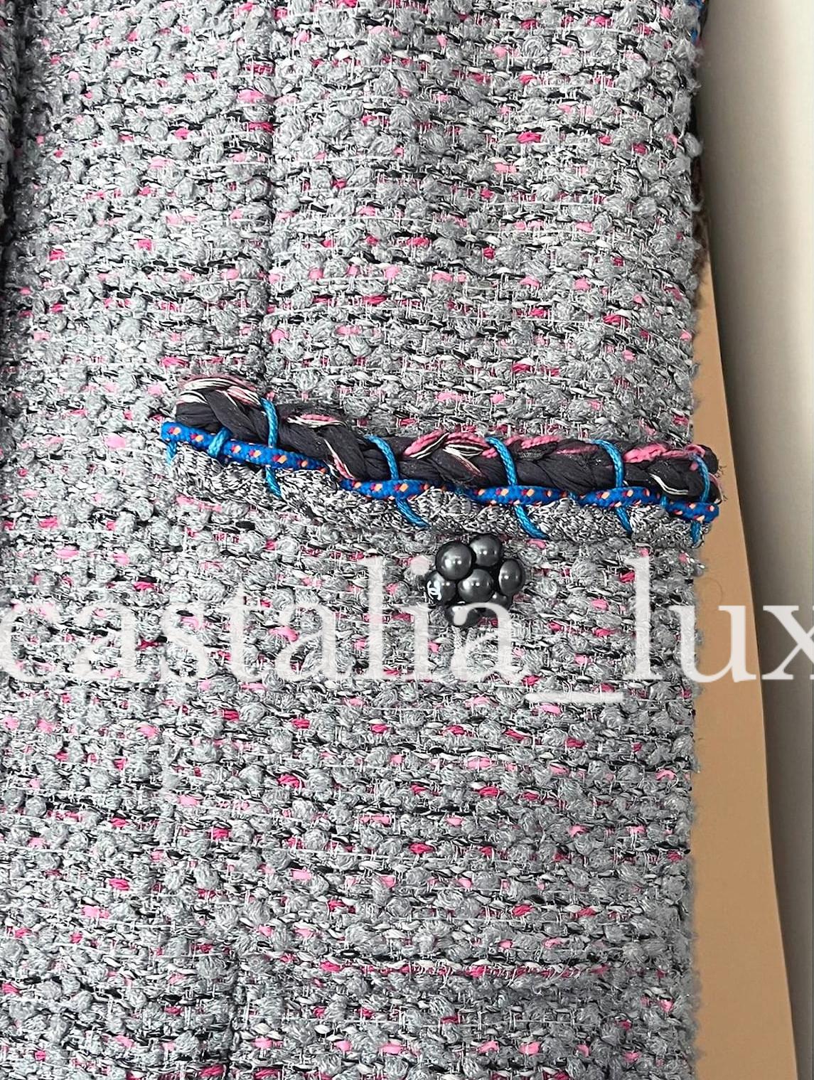 Chanel New Icon Cara Delevingne Runway Tweed Dress 4