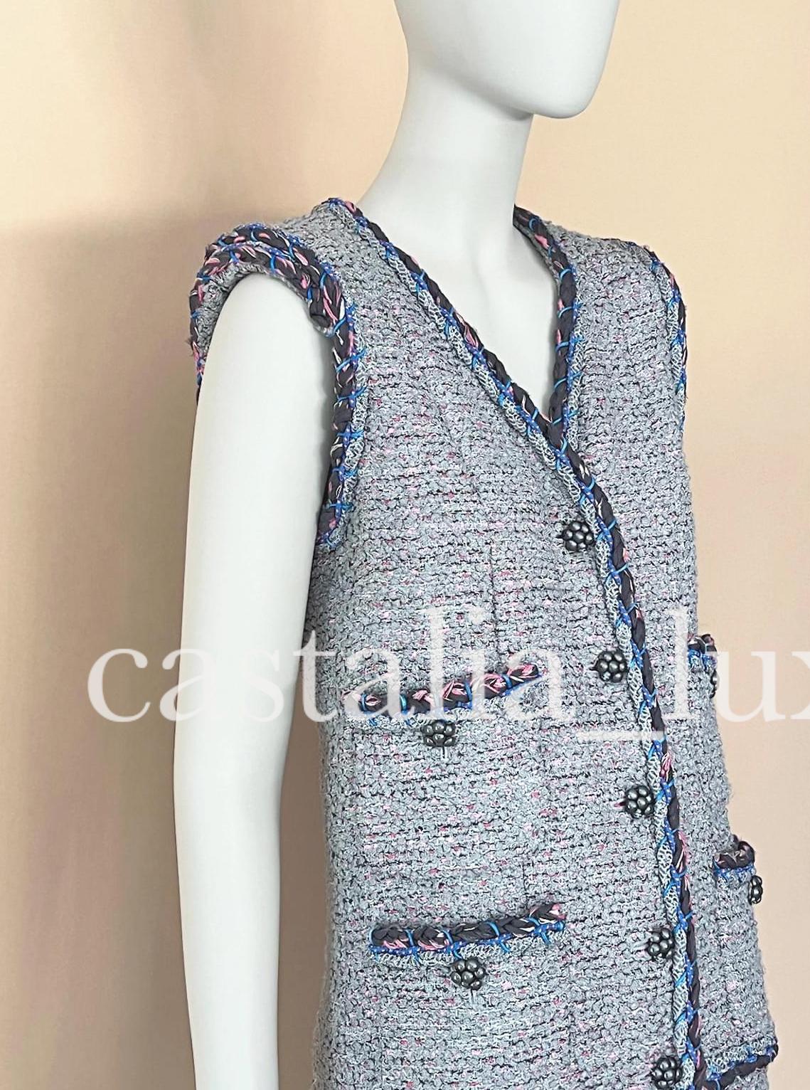 Chanel New Icon Cara Delevingne Runway Tweed Dress 5