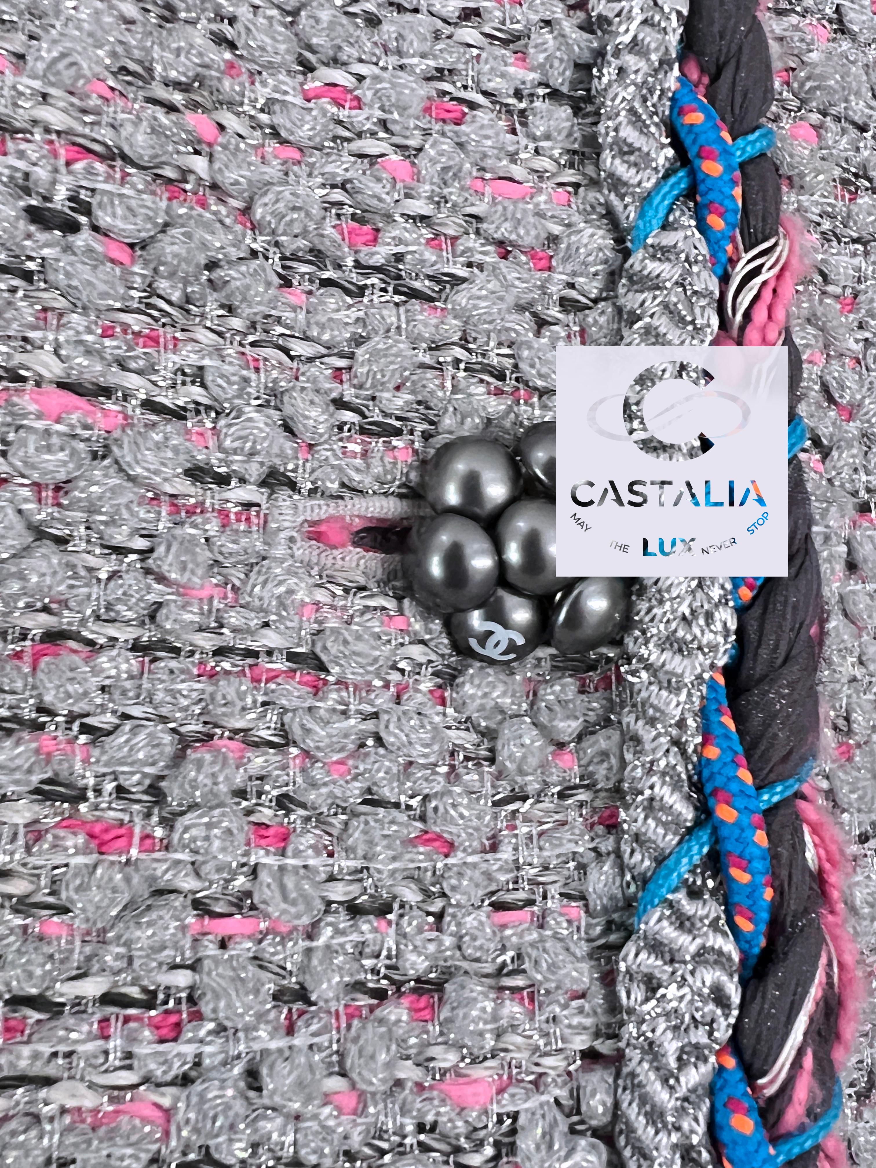Chanel New Icon Cara Delevingne Runway Tweed Dress 5