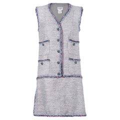 Chanel New Icon Cara Delevingne Runway Tweed Dress