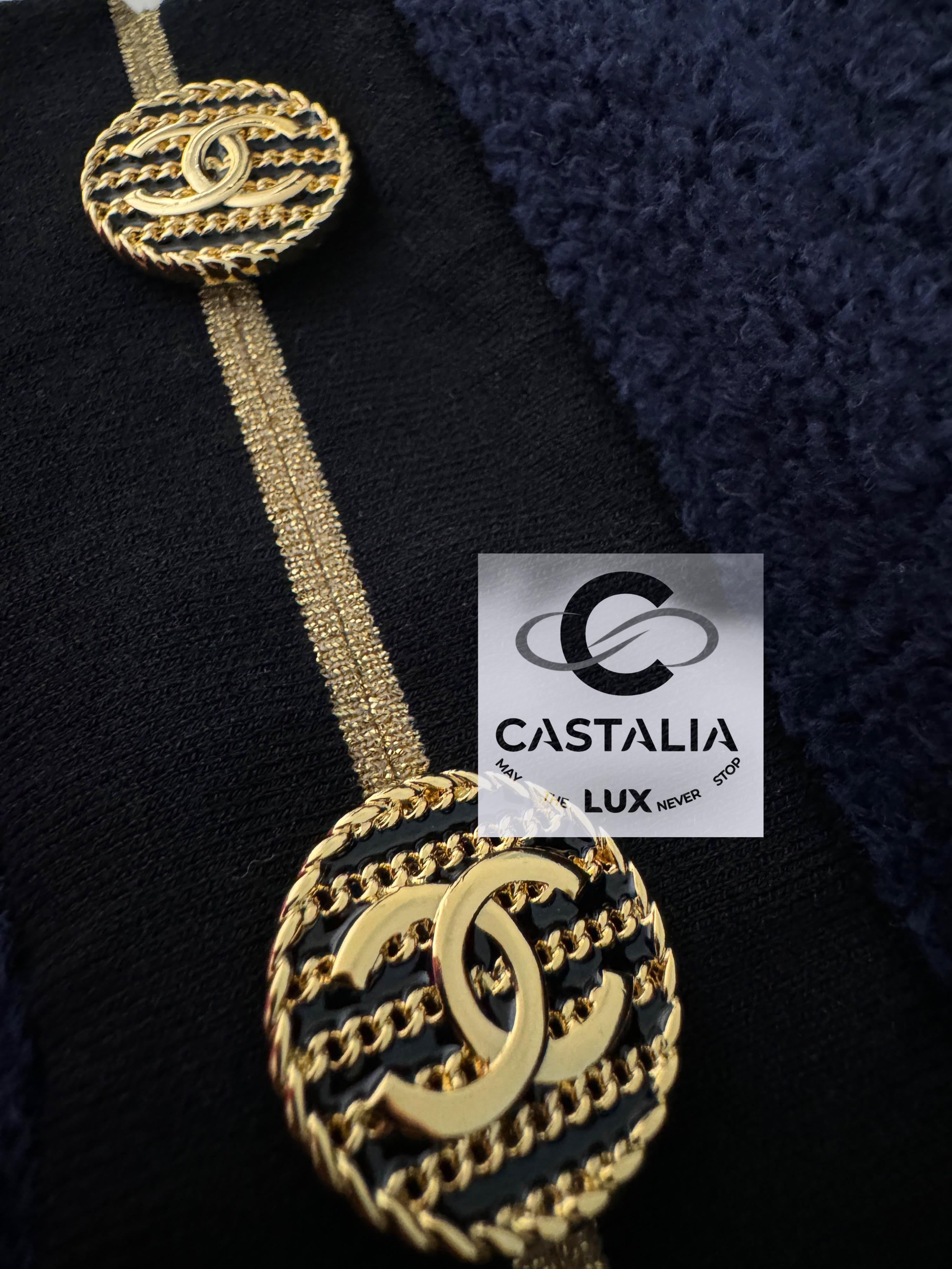 Chanel New Icon La Pausa CC Buttons Dress 36 FR 7