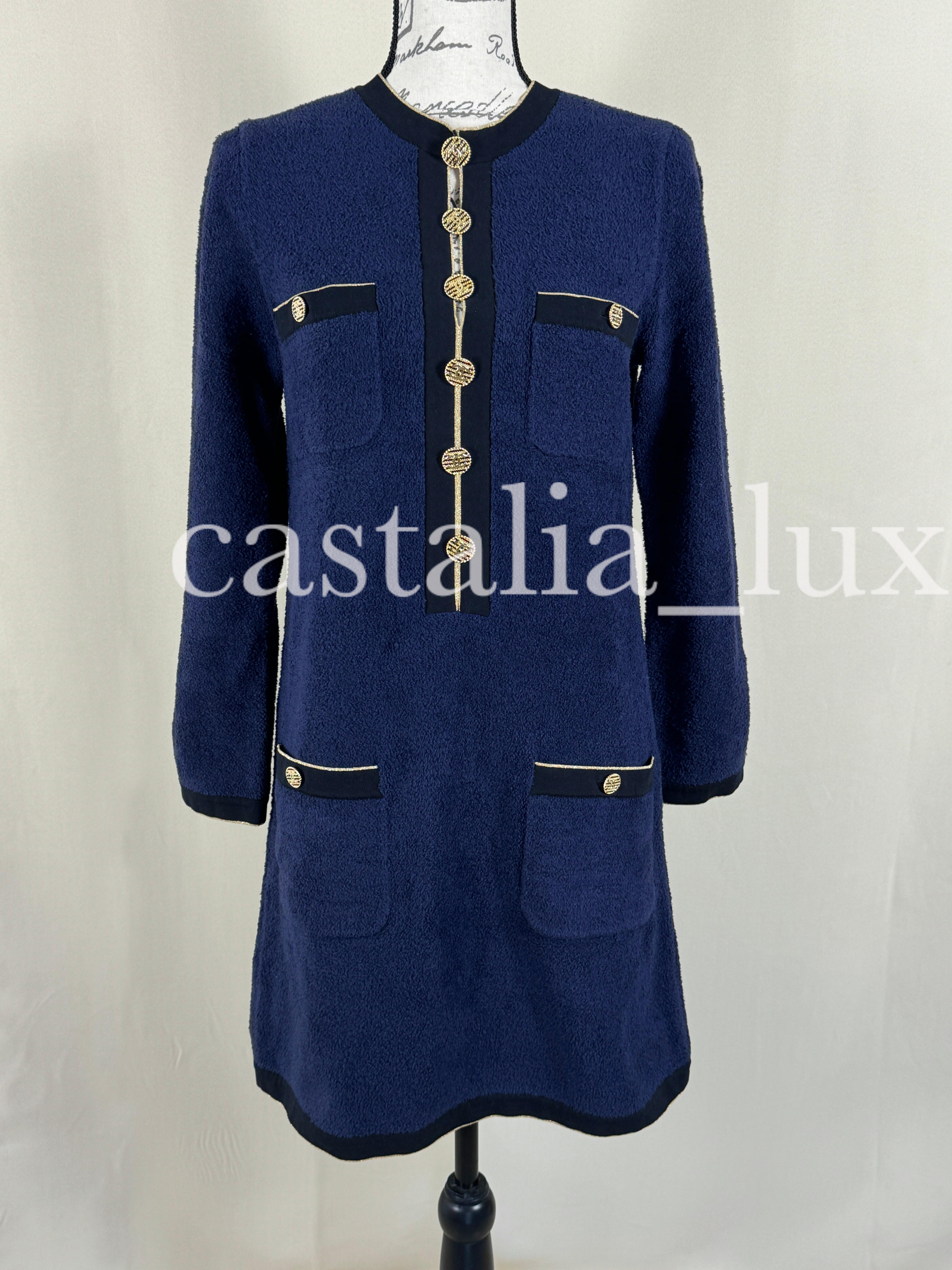 Chanel New Icon La Pausa CC Buttons Dress For Sale at 1stDibs