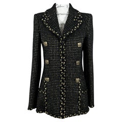 Chanel New Icon Paris / Byzance Black Tweed Jacket