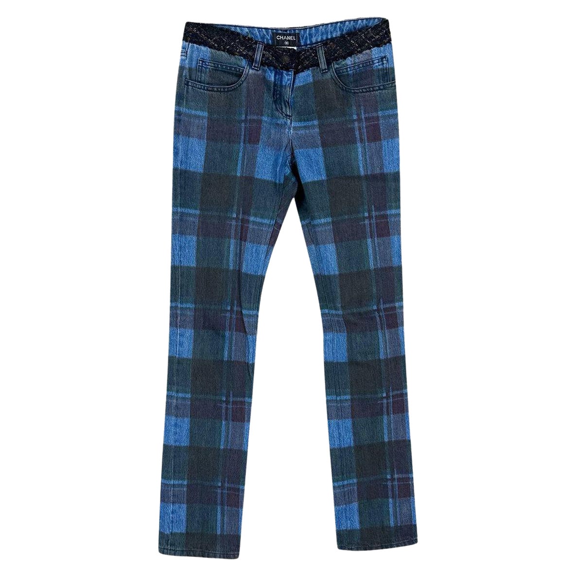 Chanel Nouveau Icon Paris / Édimbourg Jean tartan 38 FR