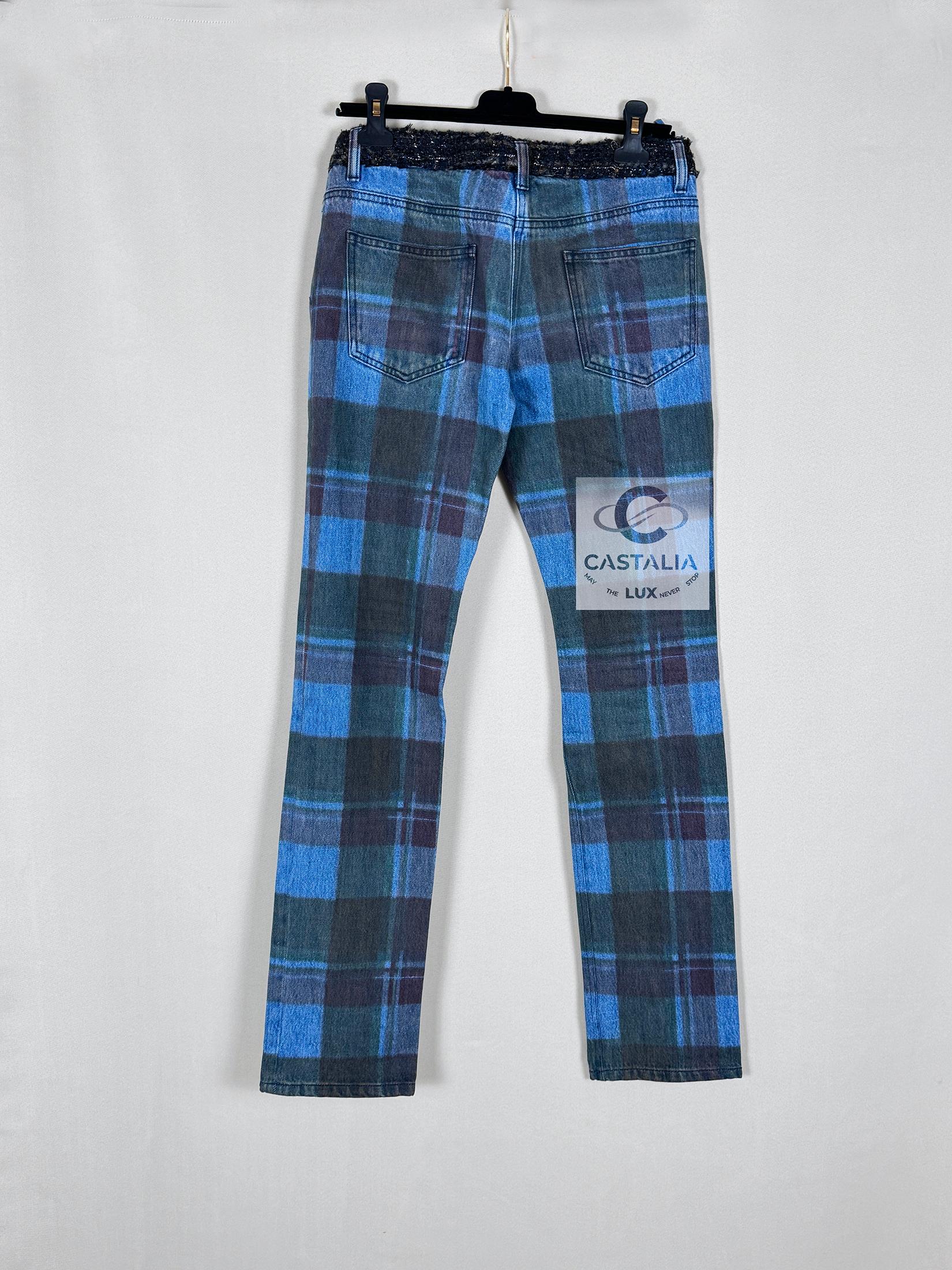 Chanel New Icon Paris / Edinburgh Tartan Jeans 5