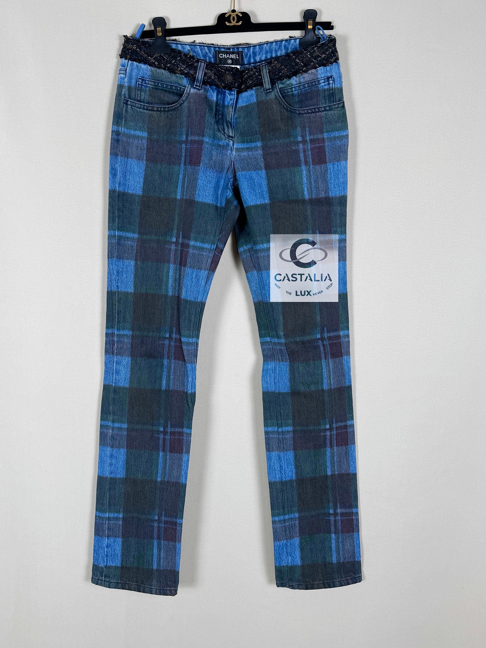 Chanel New Icon Paris / Edinburgh Tartan Jeans 1
