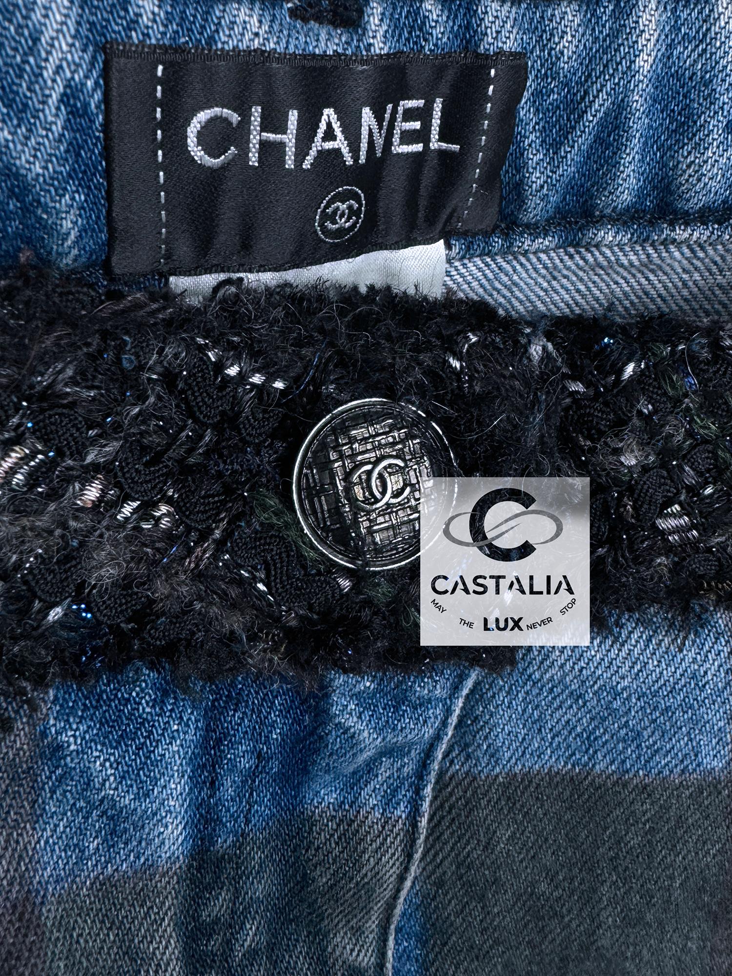 Chanel New Icon Paris / Edinburgh Tartan Jeans 3