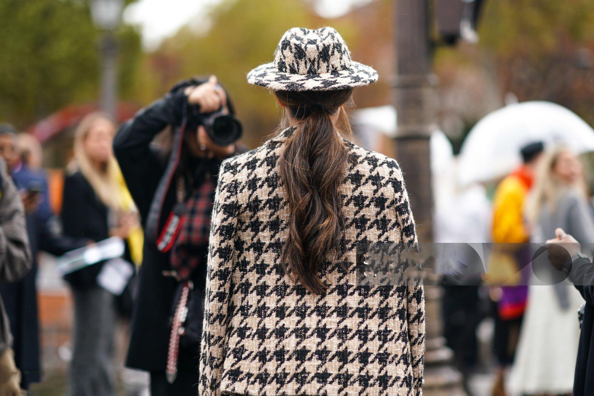Chanel New Iconic 2019 Fall Houndstooth Tweed Jacket 34 FR 3