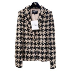 CHANEL New Iconic 2019 Fall Houndstooth Tweed Jacket 34 FR