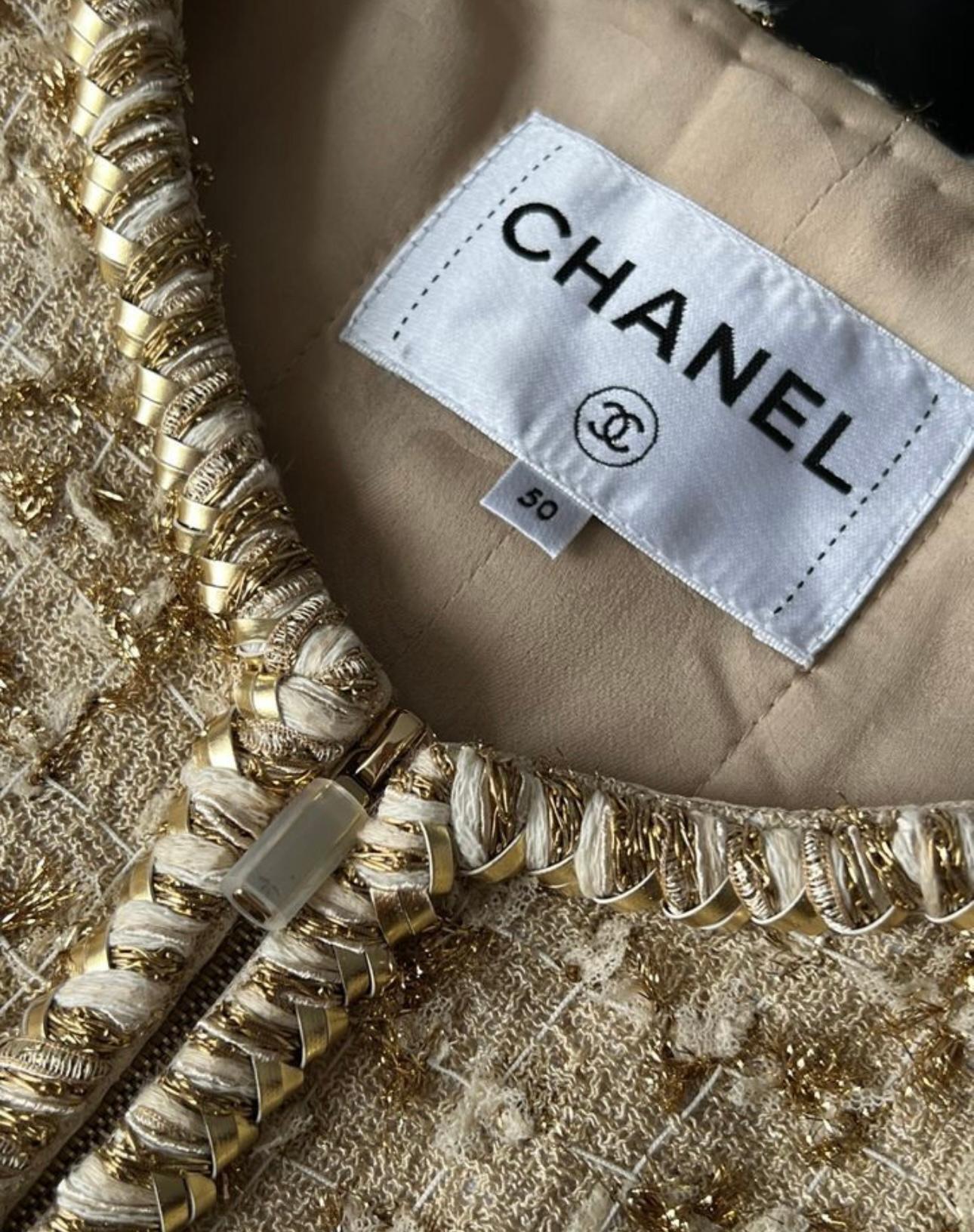 Chanel New Iconic 2019 Spring Beige Sand Tweed Jacket 9