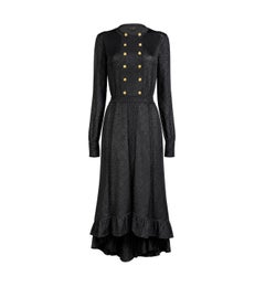 CHANEL New Iconic 2020 Ad Campaign Black Shimmer Dress 42 FR