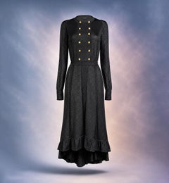 CHANEL Nueva Campaña Icónica 2020 Vestido Negro Brillante 42 FR
