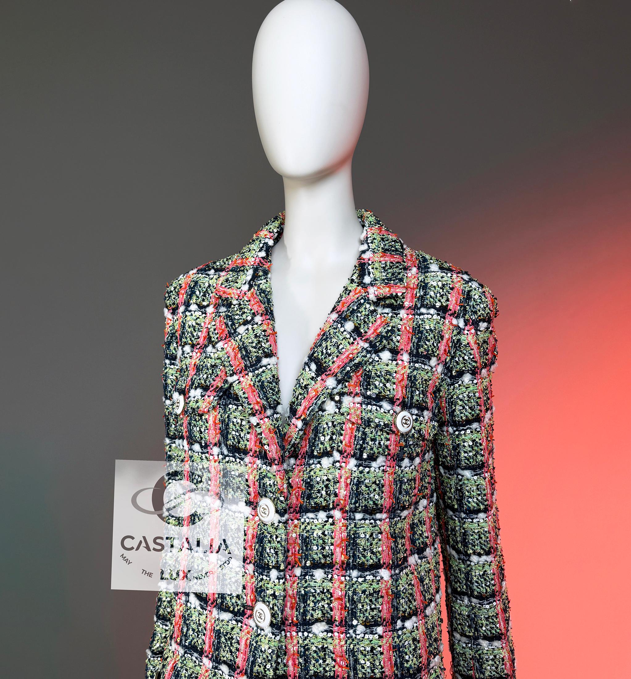 CHANEL Nueva Chaqueta de Tweed Icónica 2020 Estilo Anna Wintour 36 FR en venta 7