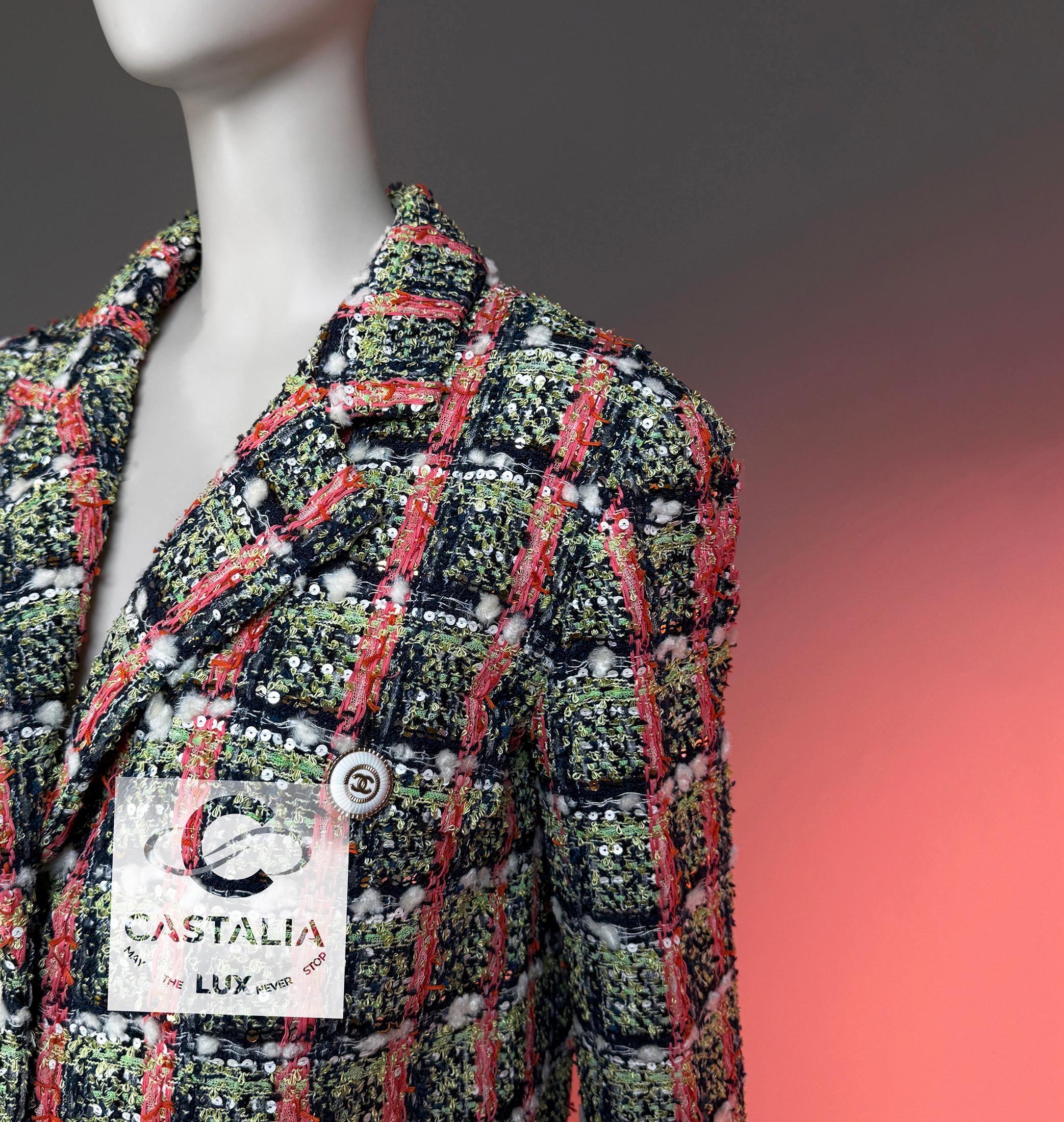 CHANEL Nueva Chaqueta de Tweed Icónica 2020 Estilo Anna Wintour 36 FR en venta 8