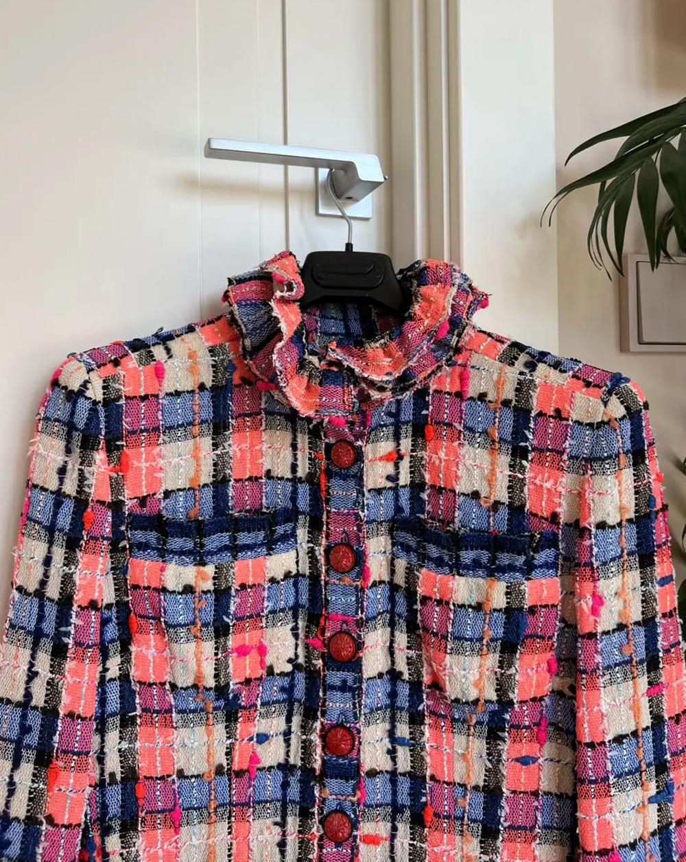 Chanel New Iconic 2020 Hailey Bieber Vogue Cover Tweed Jacket 7