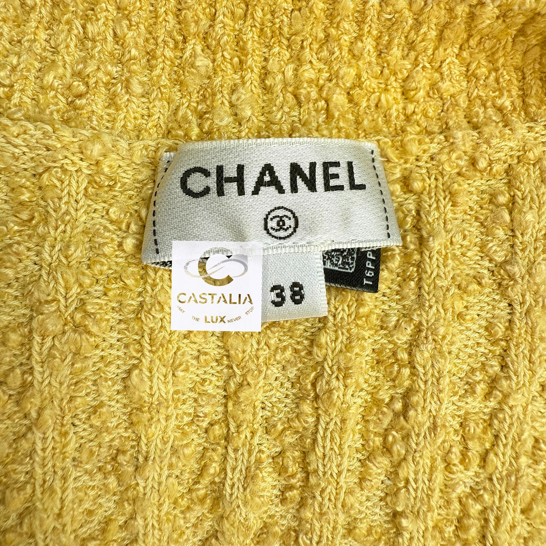 Chanel New Iconic Boucle Knit Dress with Belt 8