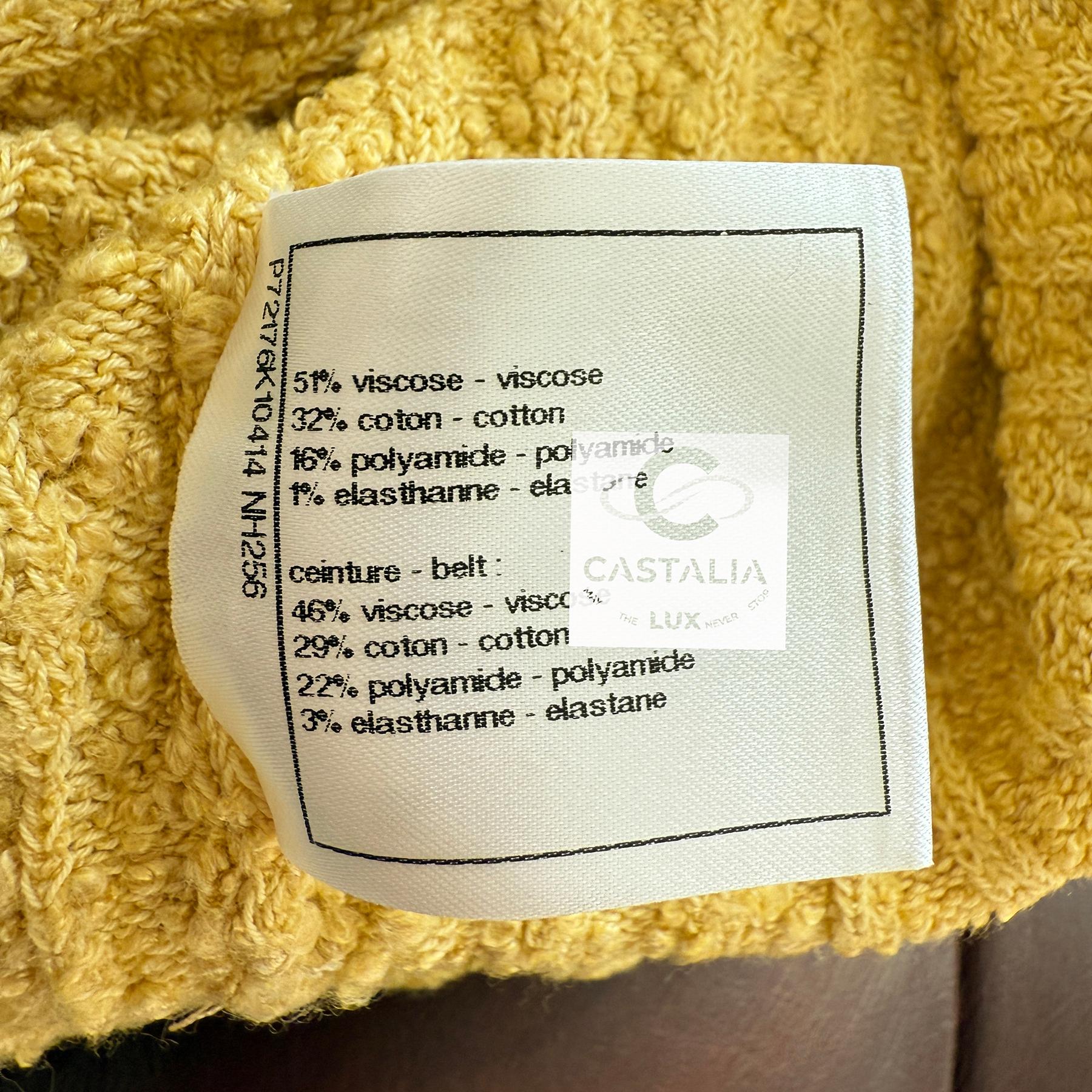 Chanel New Iconic Boucle Knit Dress with Belt 10
