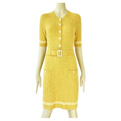 Chanel New Iconic Boucle Knit Dress with Belt