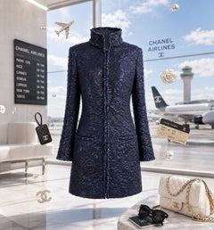 CHANEL New Iconic Camellias Motifs Jacquard Jacket 36 FR
