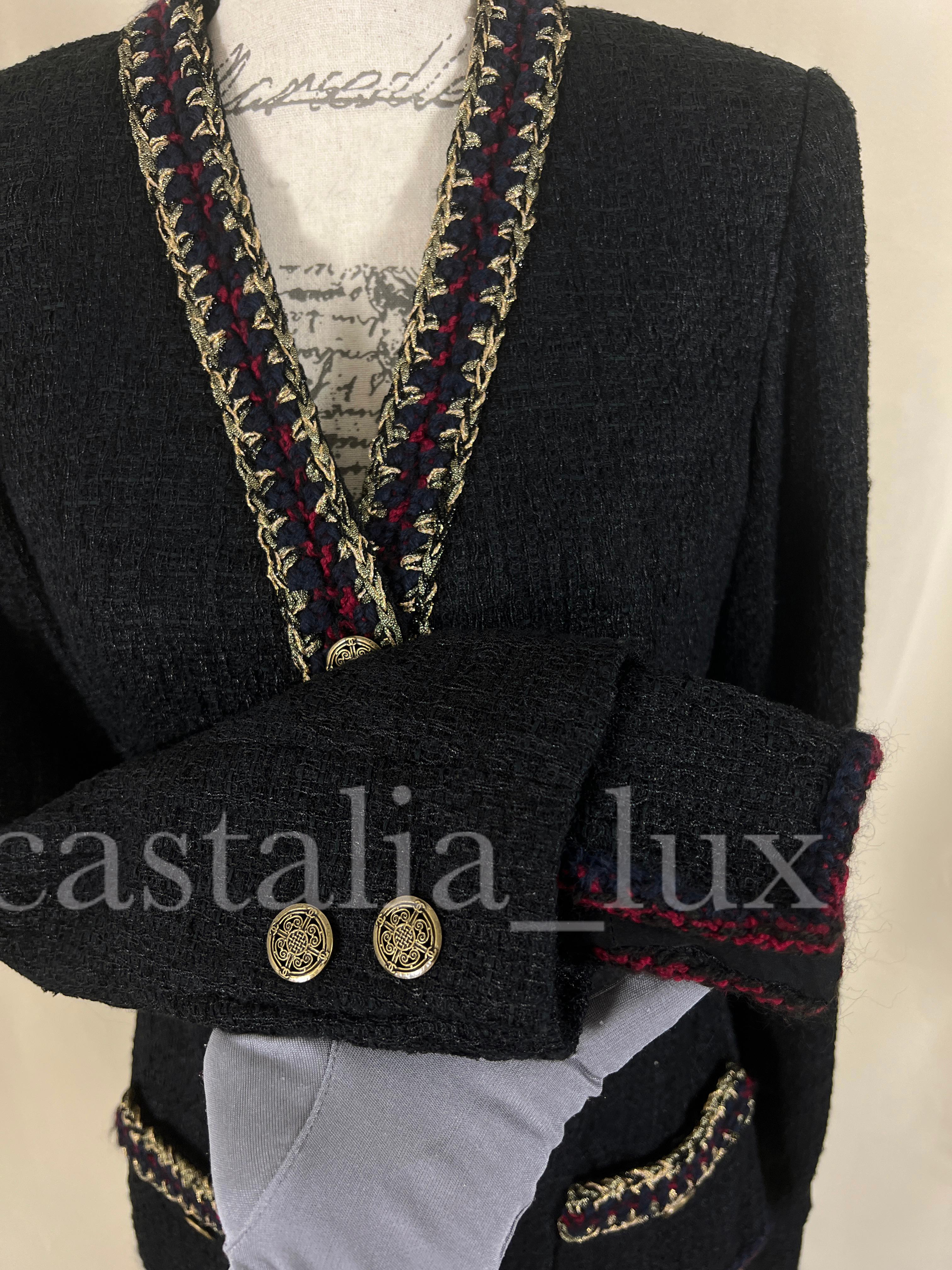 Chanel New Iconic CC Buttons Black Tweed Jacket 4