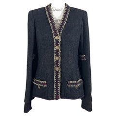 Chanel New Iconic CC Buttons Black Tweed Jacket