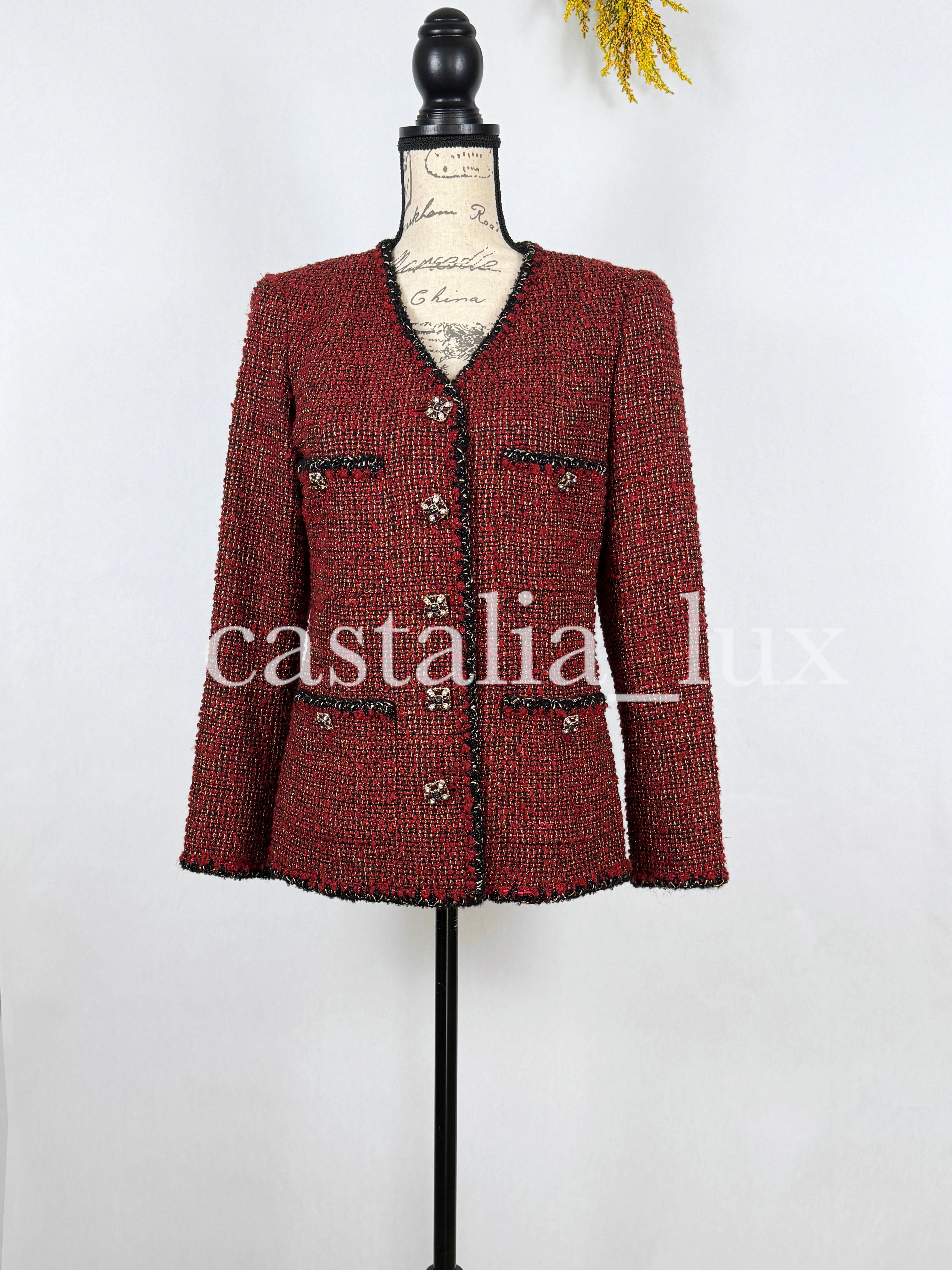 Chanel New Iconic CC Jewel Buttons Lesage Tweed Jacket For Sale 8
