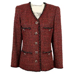 Chanel Neue Iconic CC Schmuckknöpfe Lesage Tweed-Jacke mit Juwelenknöpfen